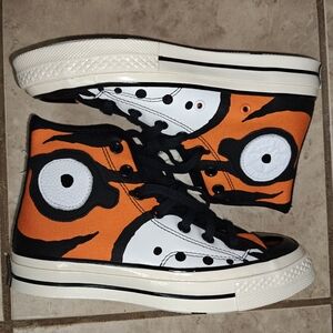 Converse High-Top Sneakers - Orange,Black & White